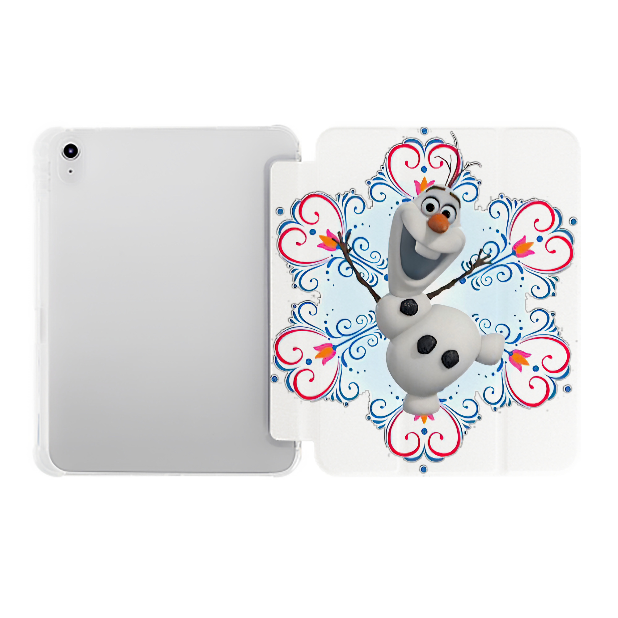 （画像用） アナと雪の女王 アンナ エルサ Frozen Anna Elsa IPad ケース ペン収納付き 三つ折りスタンド PUレザー×シリコン 対応機種9.5/10.5/10.9インチ
